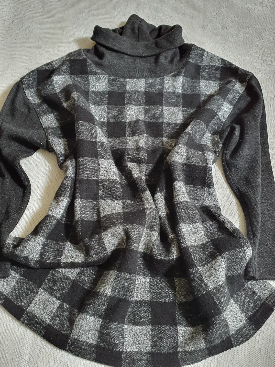 [일본빈티지] 체크 폴라 긴팔 티셔츠 너드모리 상품이미지3