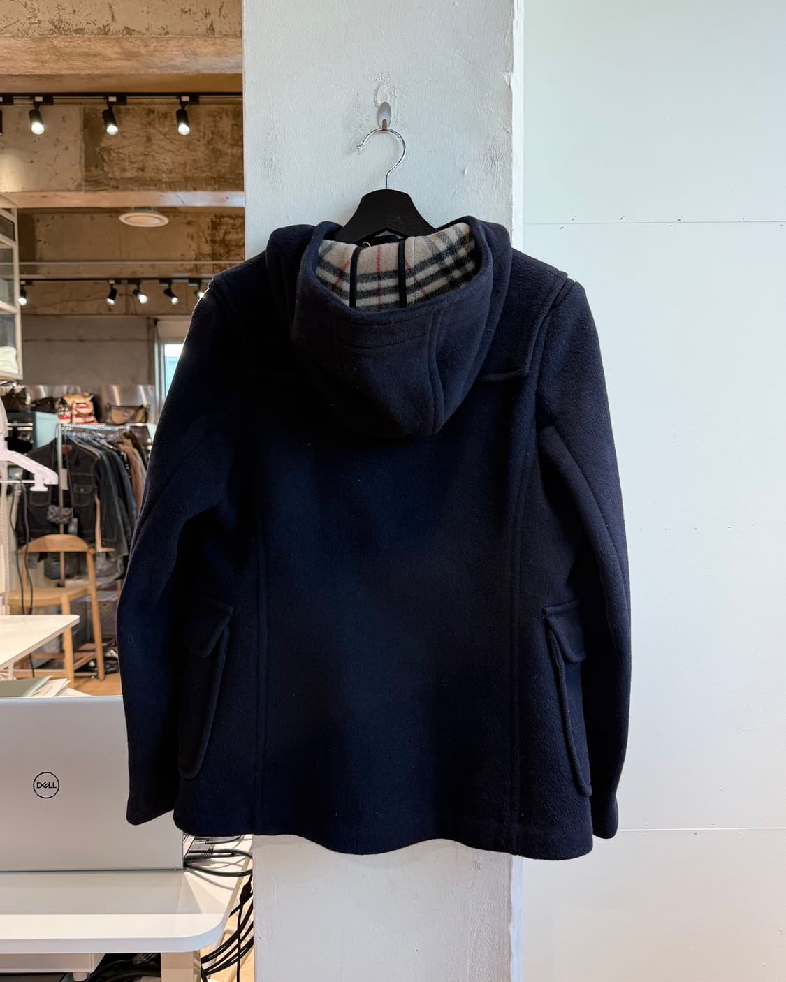 버버리 네이비 더플 하프 코트  상품이미지7