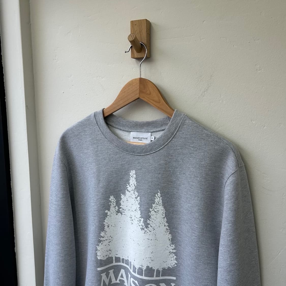 15846 - 메종키츠네 그레이 멜란지 맨투맨 상품이미지1