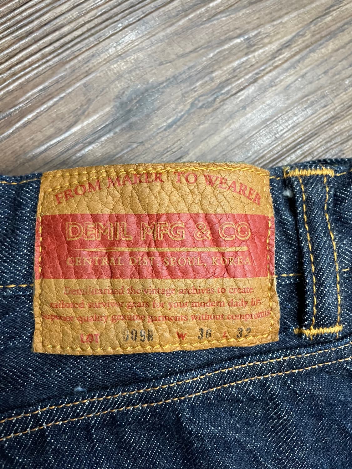 데밀 LOT. 009R 셀비지 데님 팬츠 상품이미지10