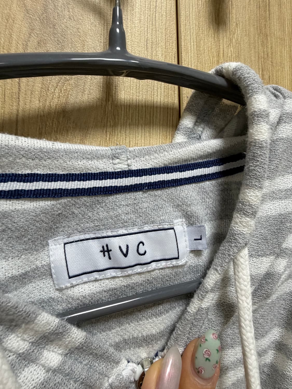 모리걸 스트라이프 반팔 후드집업 스즈코 하구미 상품이미지6