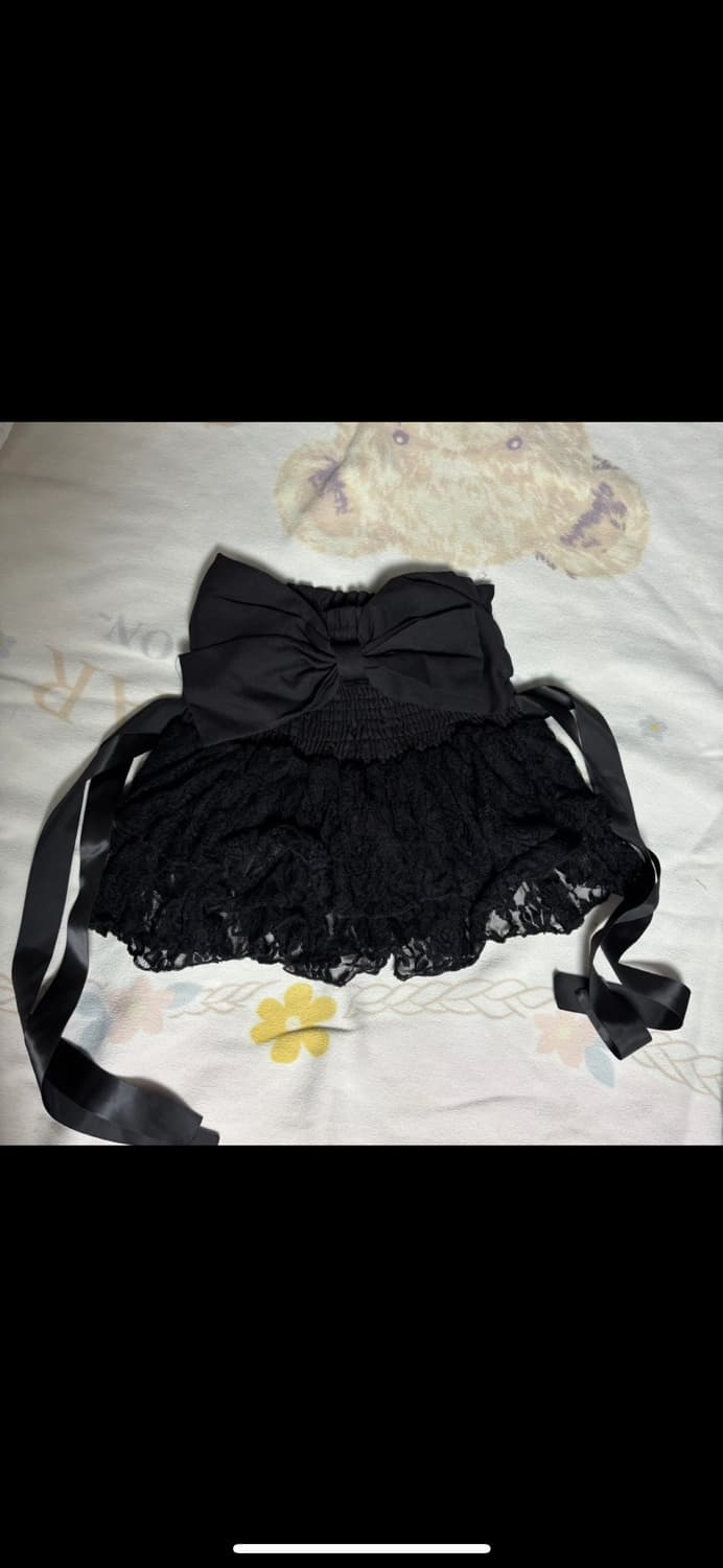 리본 레이스 캉캉 스커트 상품이미지1