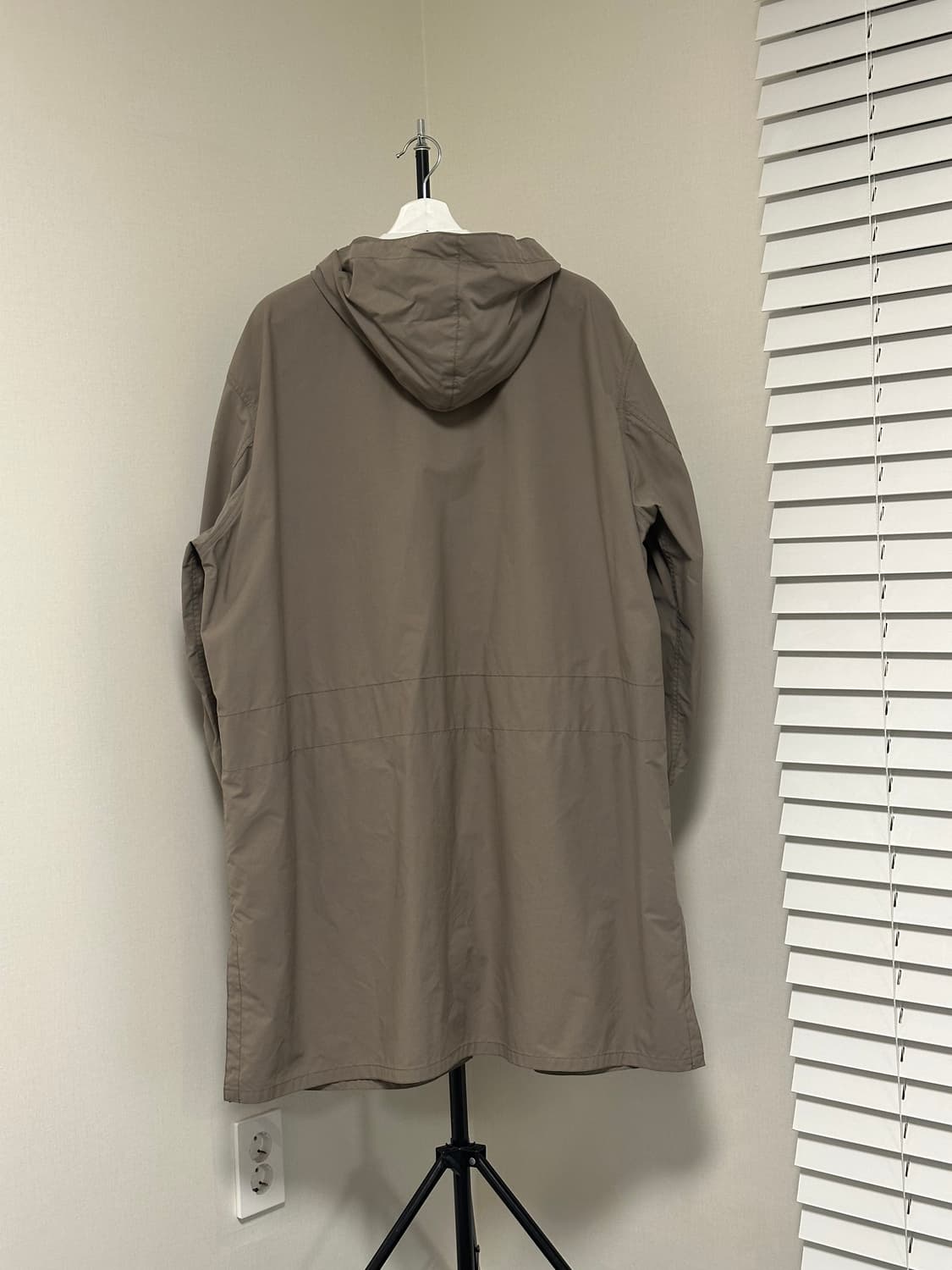 [택포] 유니클로 U 미니멀 후드 롱코트 그레이 XL 상품이미지2