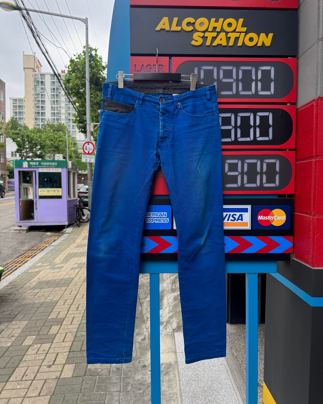 KIIT – Leather Patch Blue Denim Pants 상품이미지7