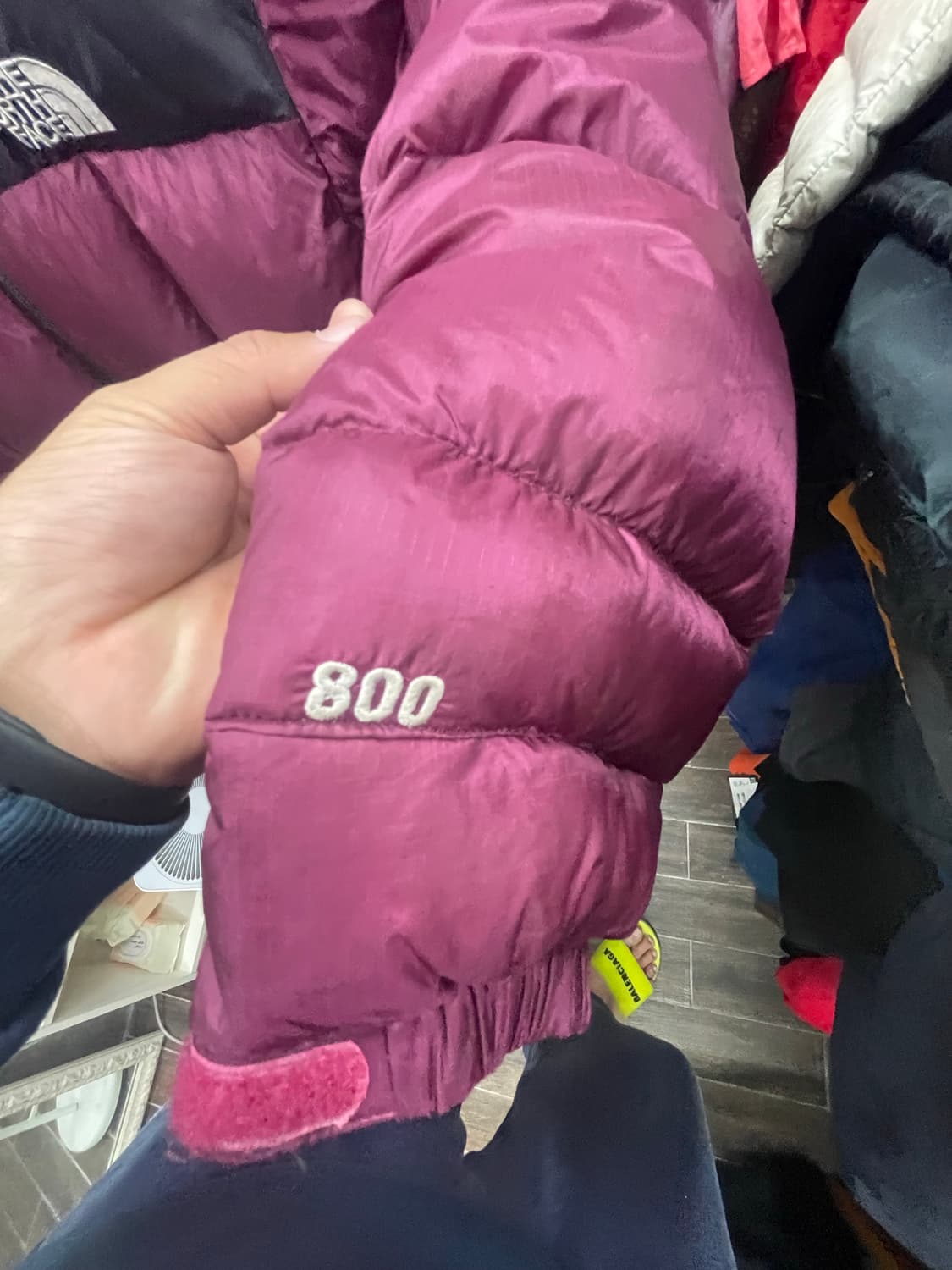 노스페이스 눕시 패딩 버건디 100 상품이미지7