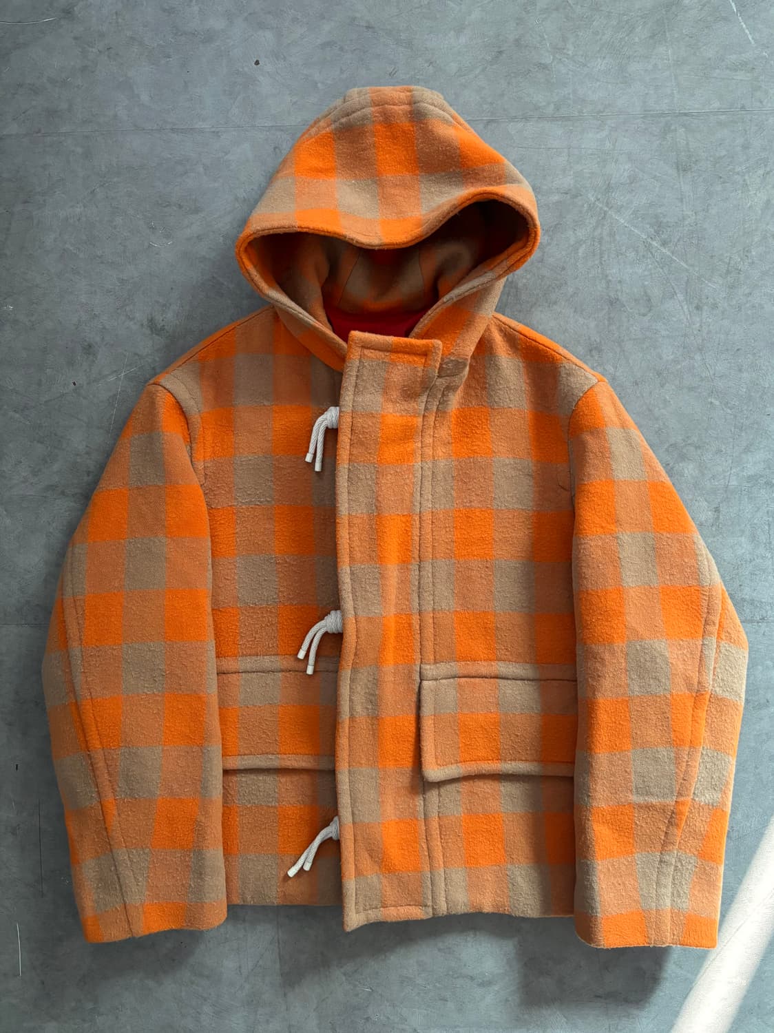 Solid Homme 솔리드 옴므 체크 숏 더플코트  상품이미지4