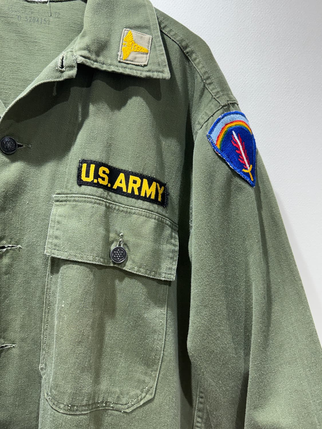 US Army 1세대 극초기형 풀패치 107 셔츠 상품이미지2