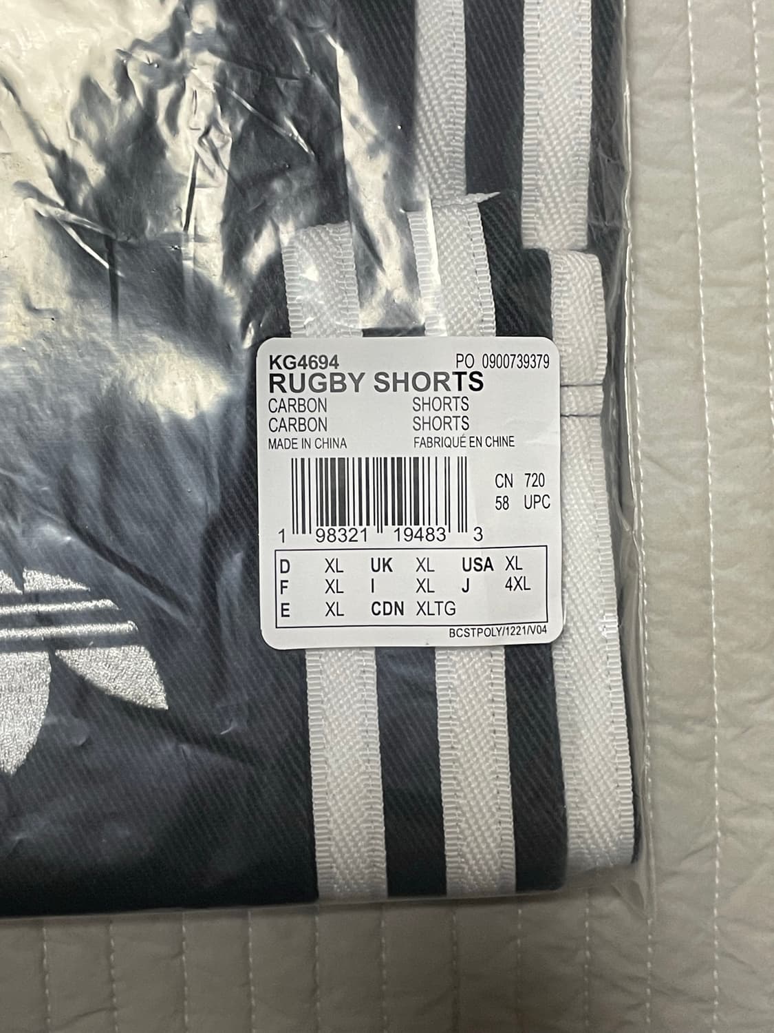 [XL] 아디다스 올블랙스 클래식 럭비 반바지 차콜(✨새상품) 상품이미지7