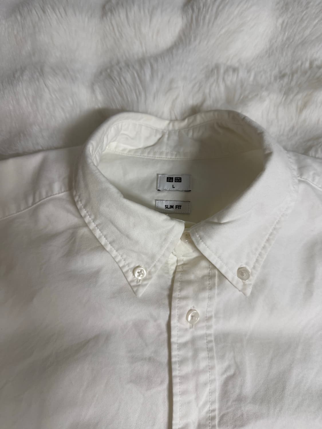 [L] 유니클로 슬림핏 옥스포드 셔츠 2종 일괄 판매 상품이미지3