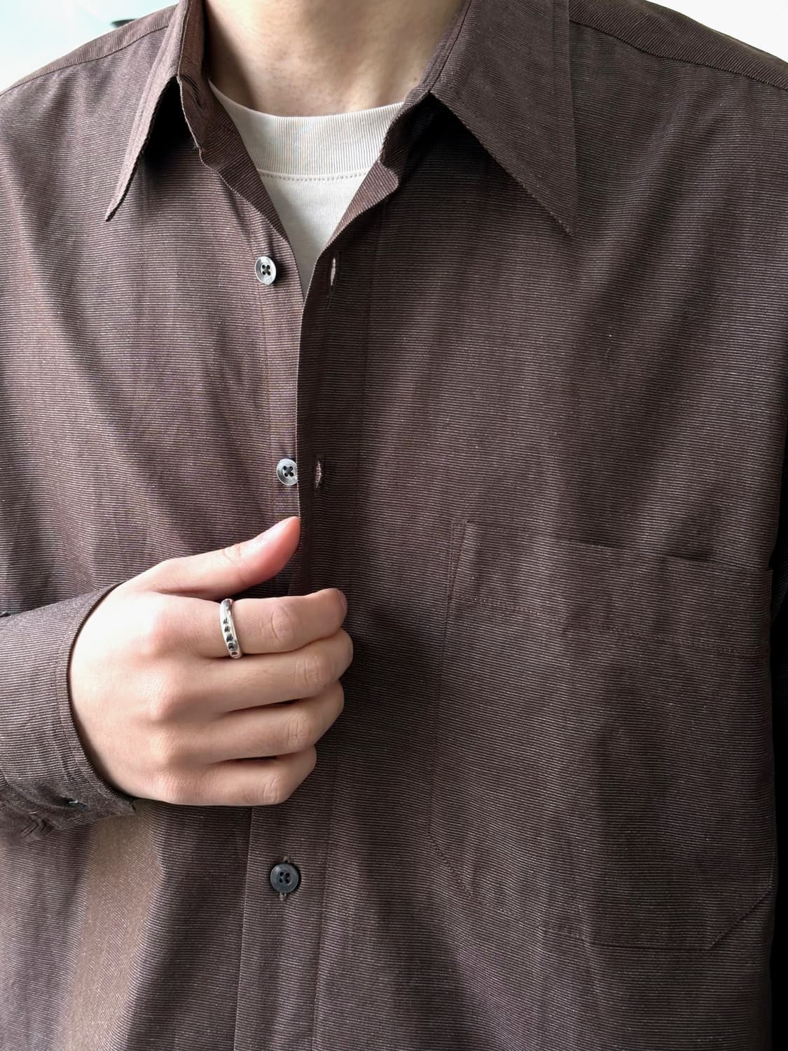 Light fabric pin stripe shirt 상품이미지8