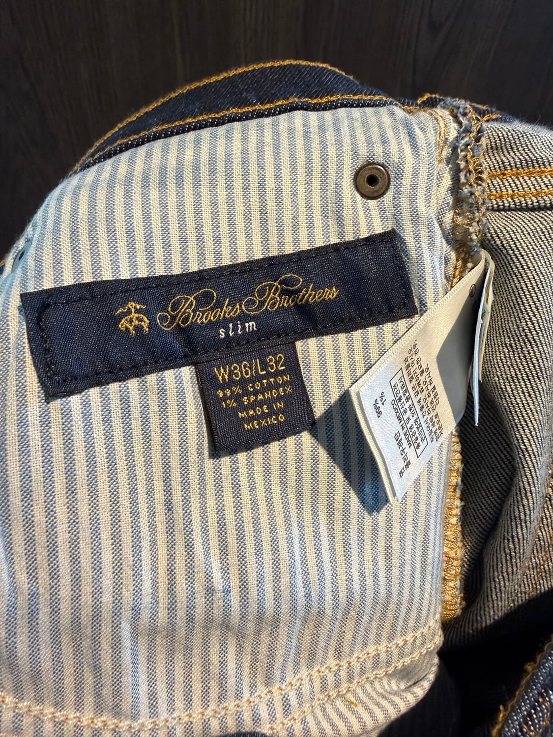 브룩스브라더스 데님 청바지 36/32 새 상품 상품이미지5