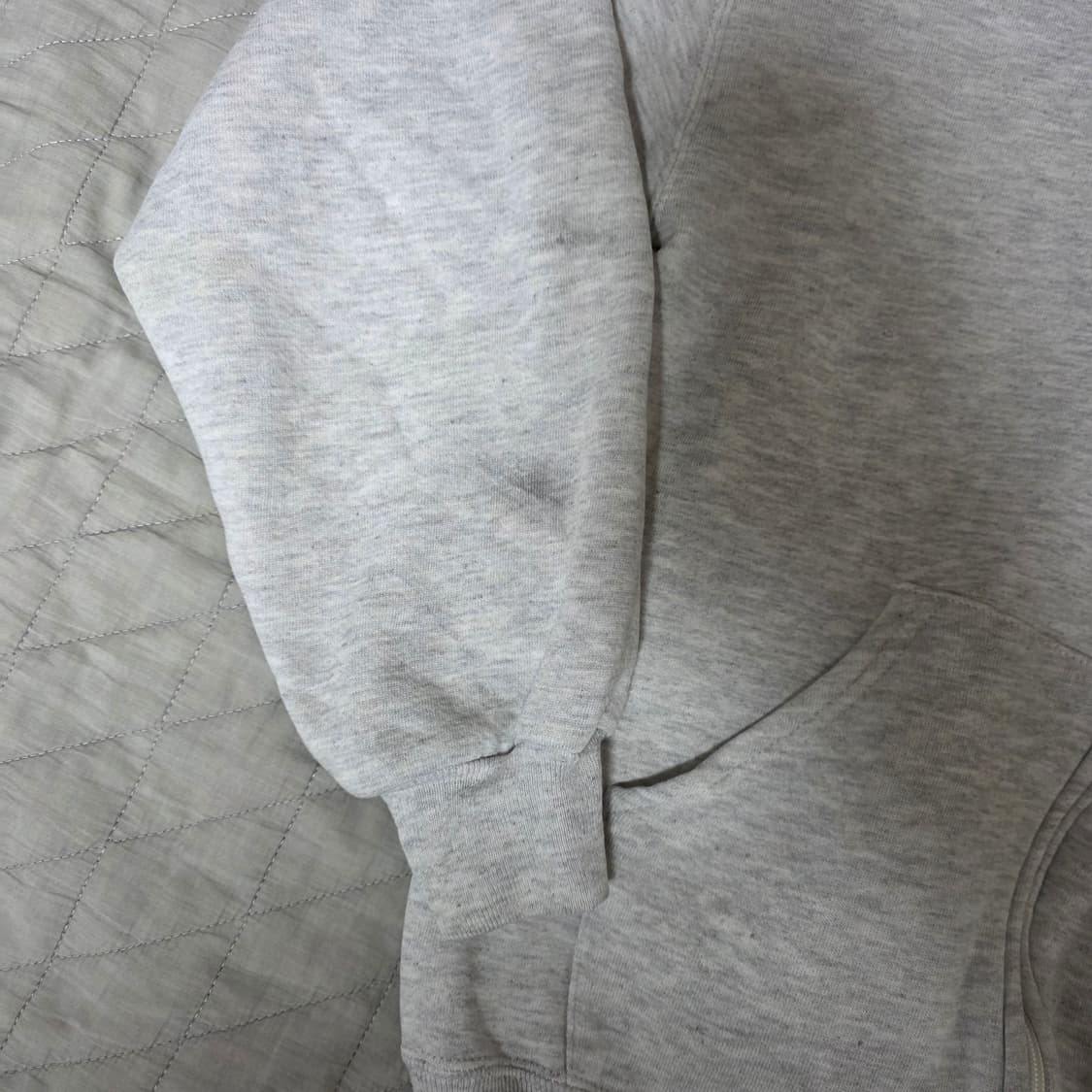 [M] 90s USA 러셀 애슬레틱 후드집업 라이트 그레이 ver. 굿 상품이미지3