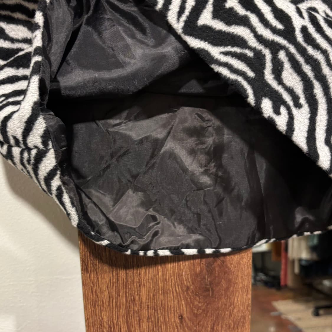 일본 빈티지 오네갸루 지브라 패턴 퍼 미니스커트 상품이미지6