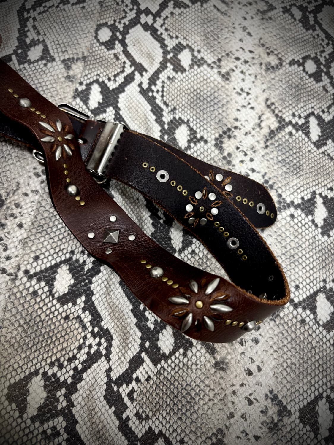 “Vintage” Western Stud Detail Brown Belt 상품이미지6