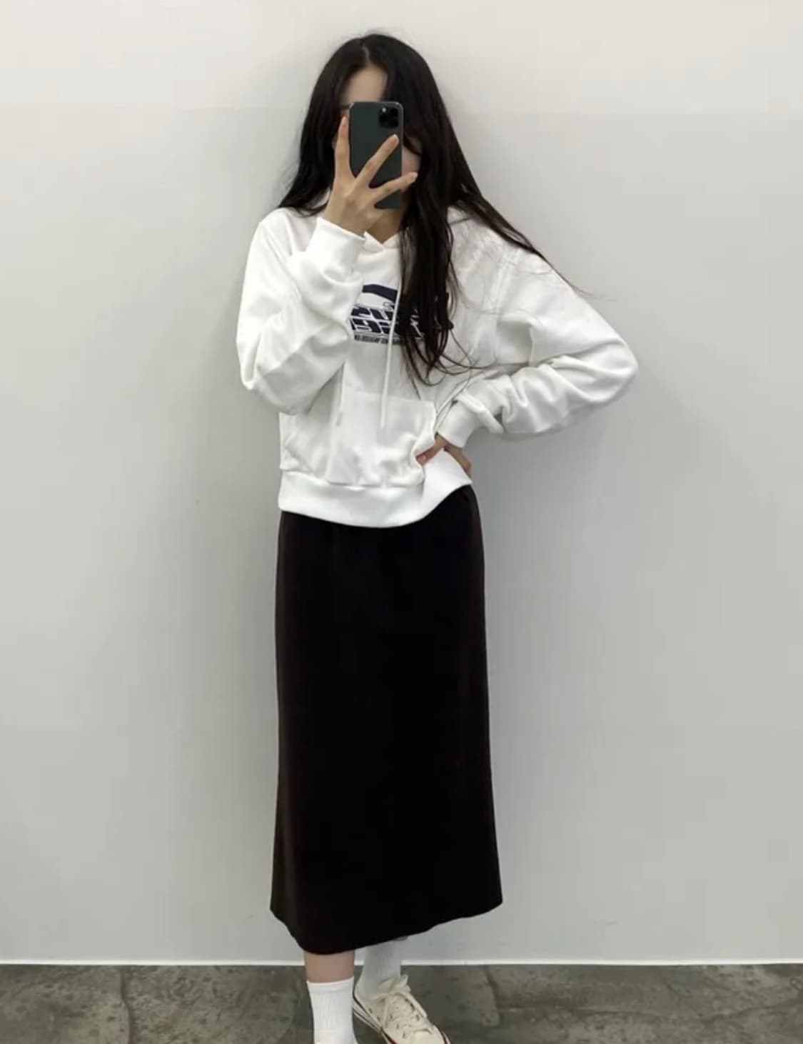 *무료배송* 비프 세미크롭 스타 프린팅 후드티 상품이미지1