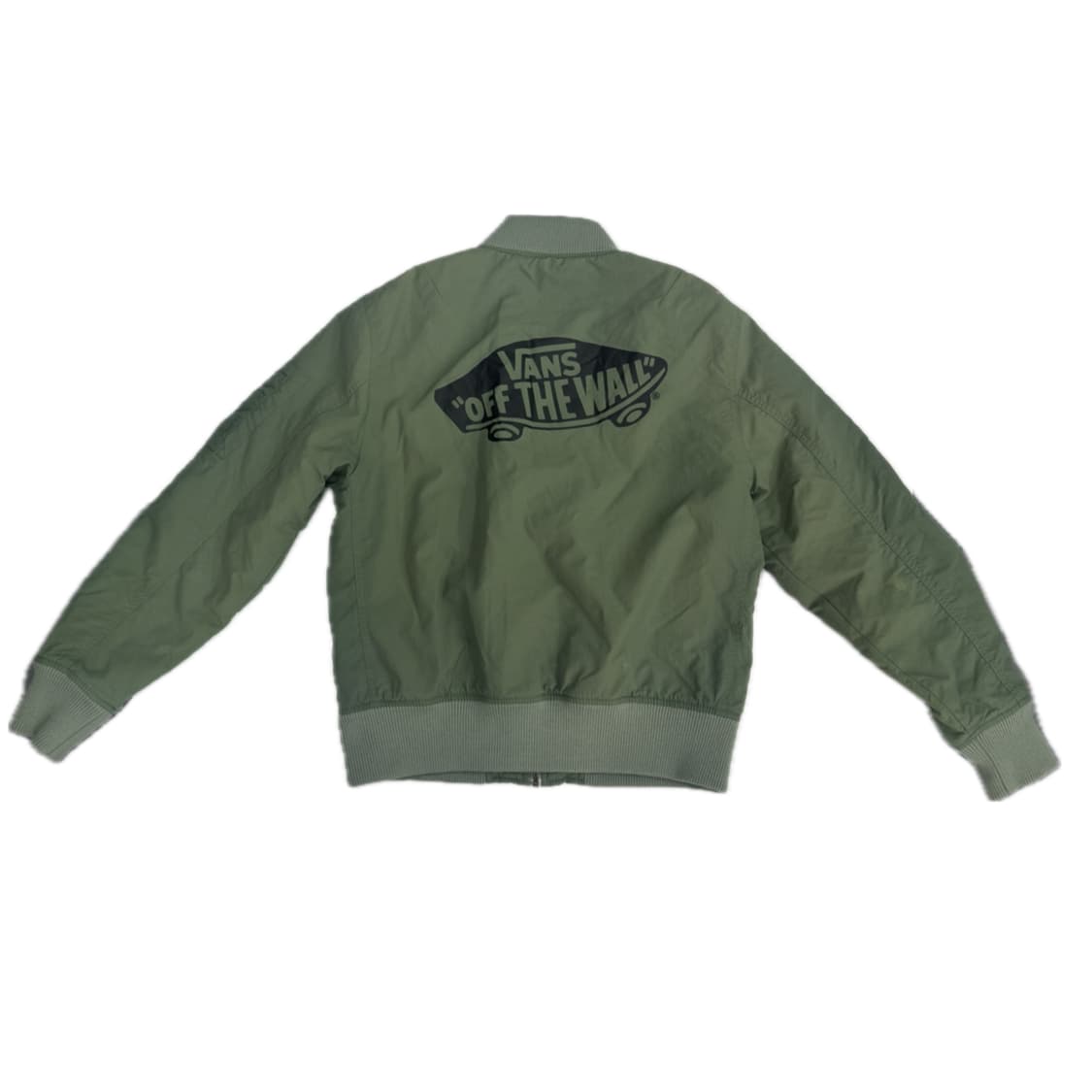 재팬 카키 반스 프린팅 항공 점퍼 봄버 자켓 스트릿 올드스쿨 (데미지) 상품이미지3