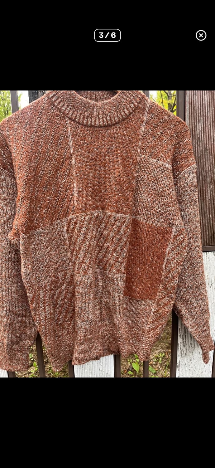 꾸레쥬 옴므 패턴 니트 상품이미지3