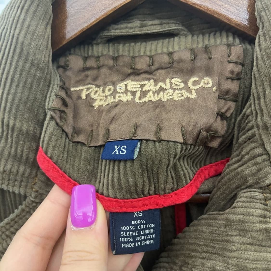 폴로 랄프로렌 코듀로이 골덴 워크 자켓 XS C07023 상품이미지4