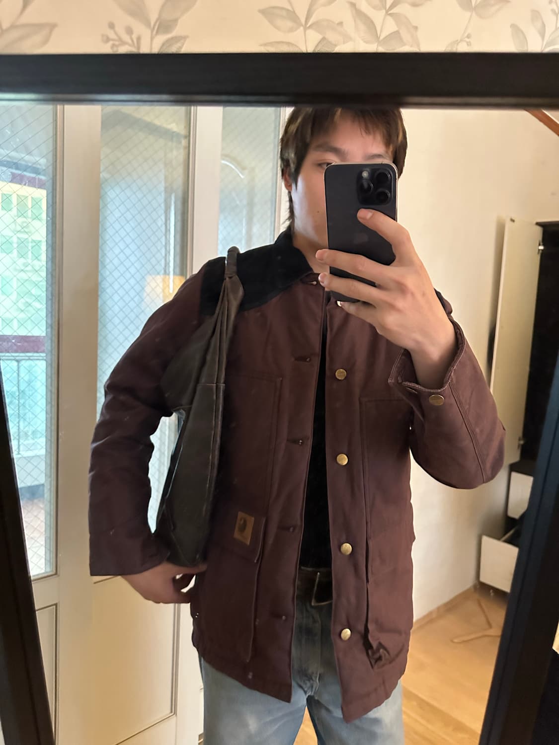 칼하트 쉘터 코트 M 버건디(95-100) 상품이미지2