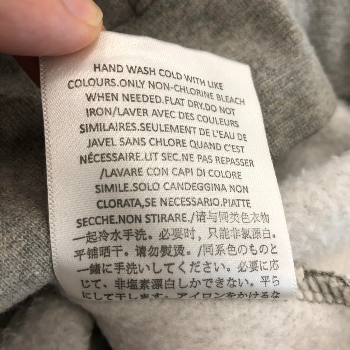 피오갓 에센셜 그레이 스웻셔츠 M 오버 상품이미지7