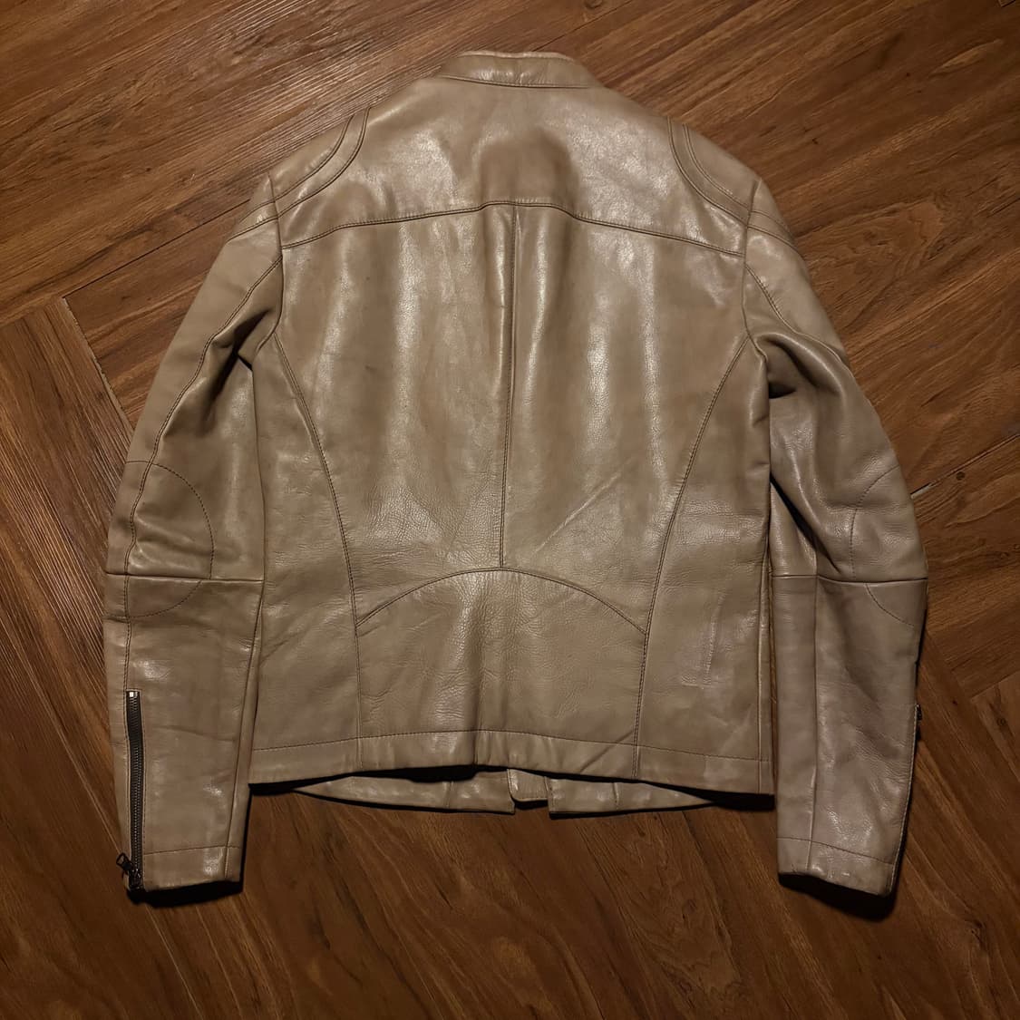 Armani 2-Way Zipped Leather Jacket 상품이미지7