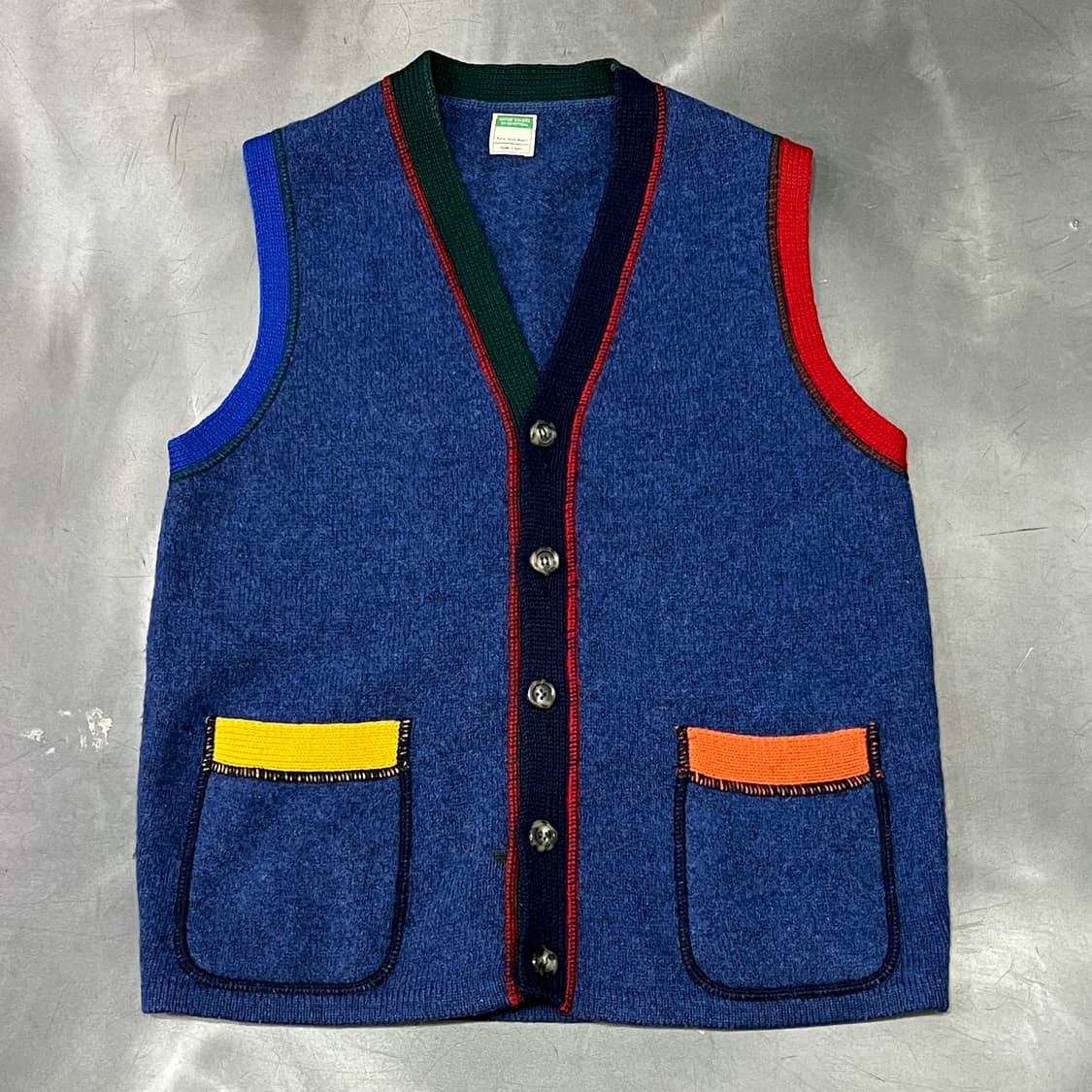  베네통 배색 울 니트 베스트 y14786 상품이미지1