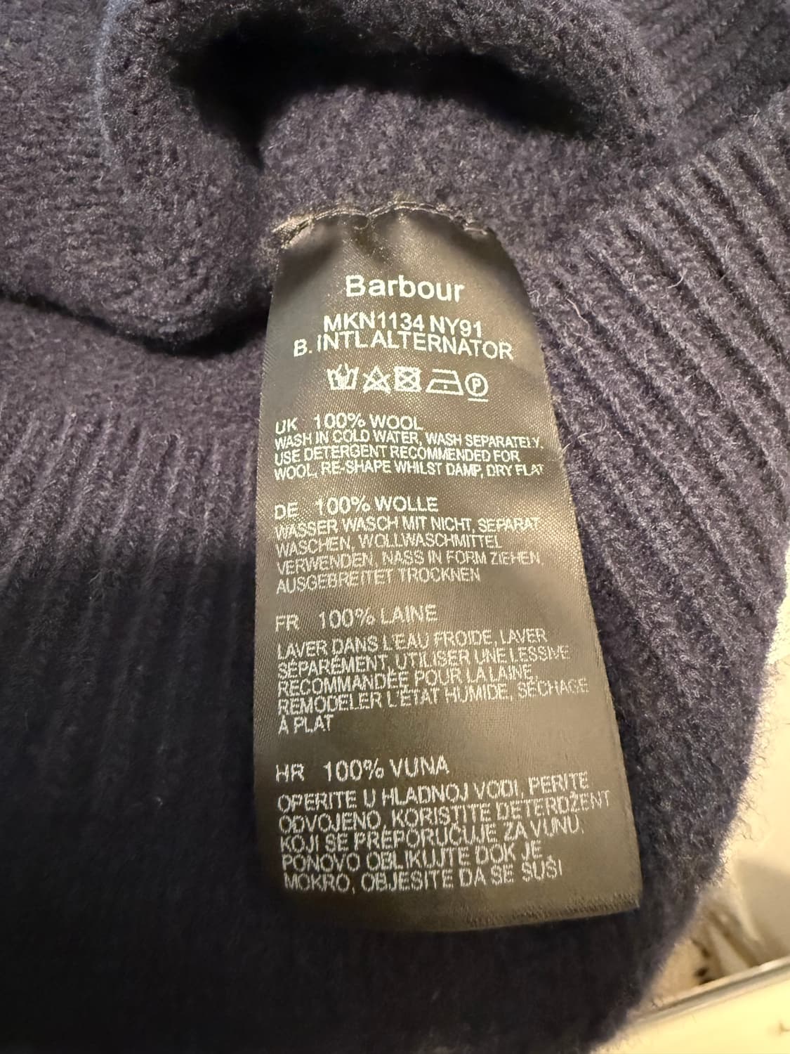 바버 올터네이터 울 니트 XL 상품이미지6