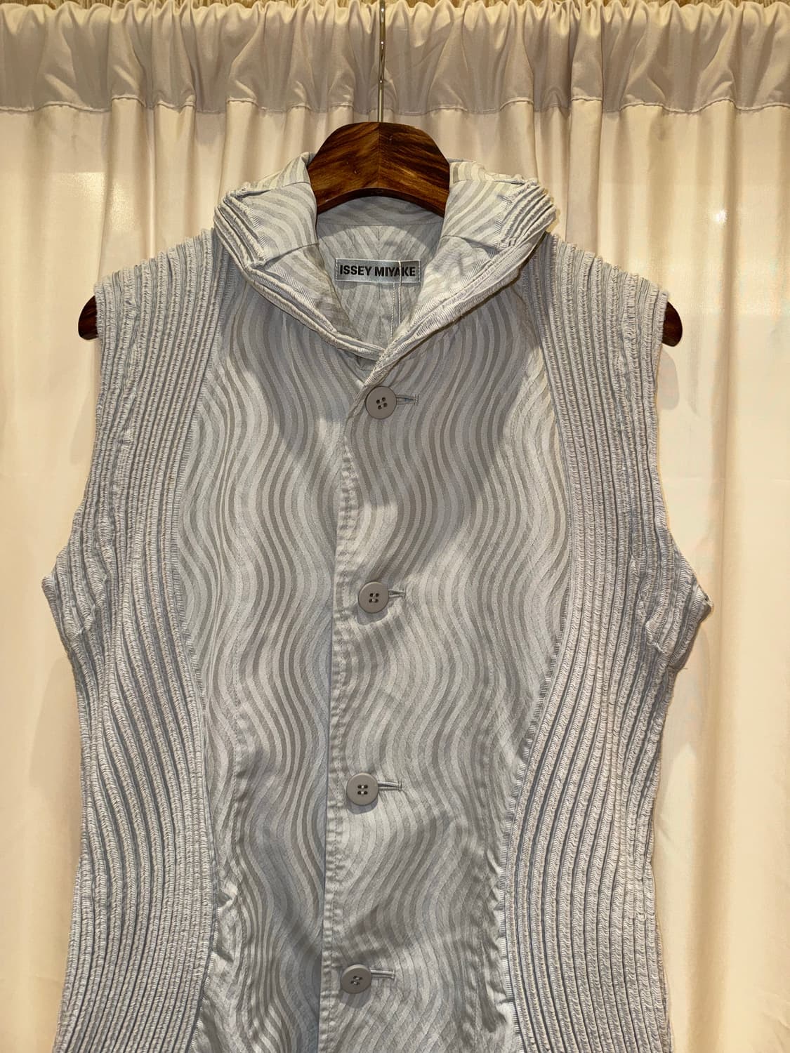 이세이 미야케 웨이브 패턴 플리츠 롱 베스트 상품이미지2