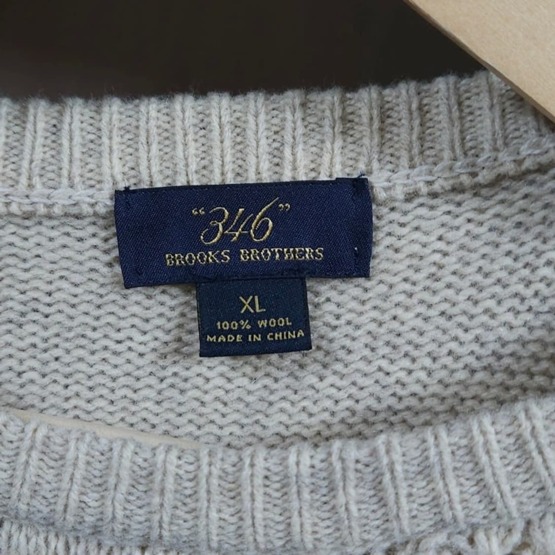 110)BROOKS BROTHERS 브룩스브라더스 케이블 니트 베이지 상품이미지5