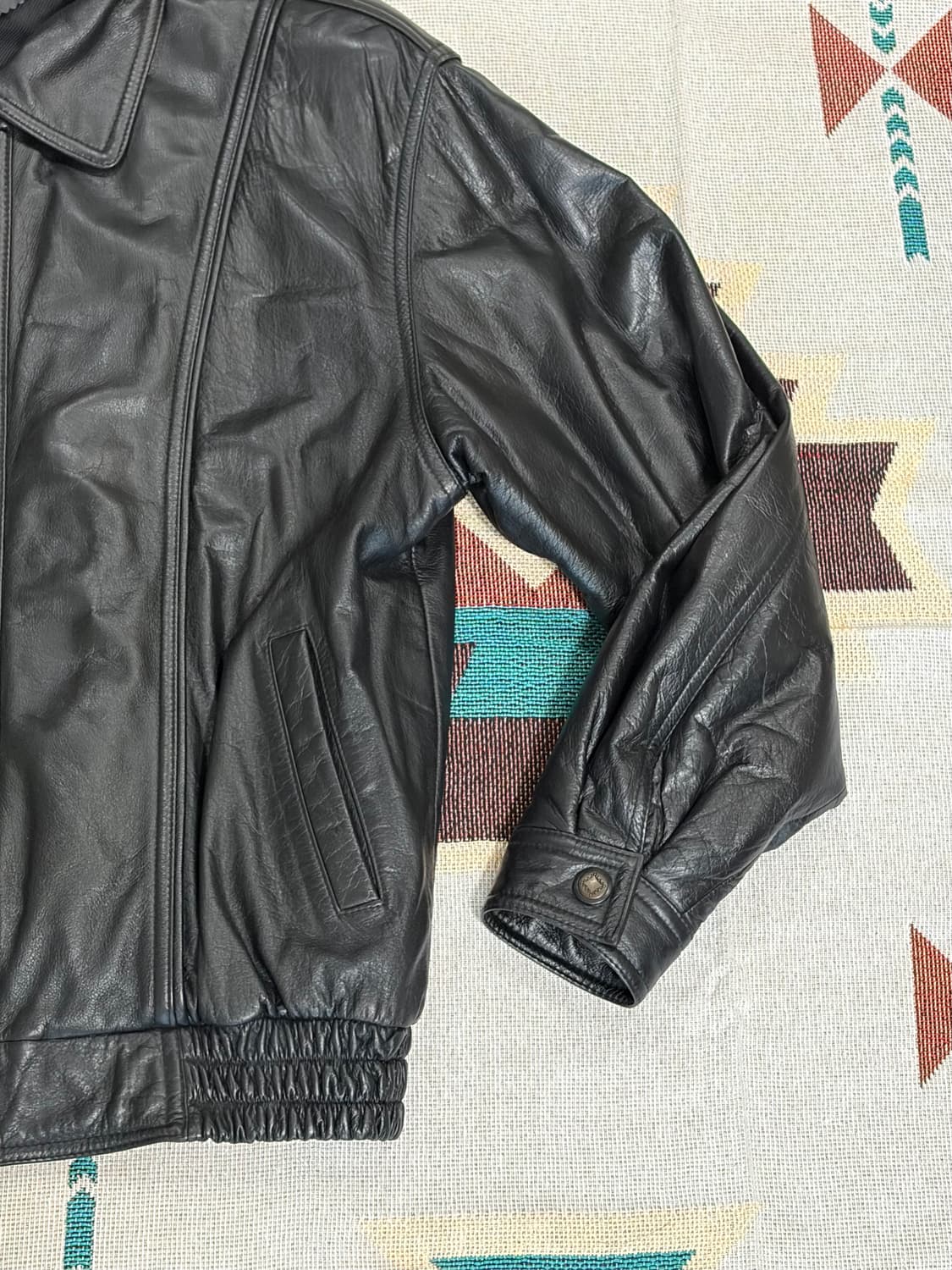 Rodeo 클래식 소가죽 봄버 레더자켓 상품이미지2