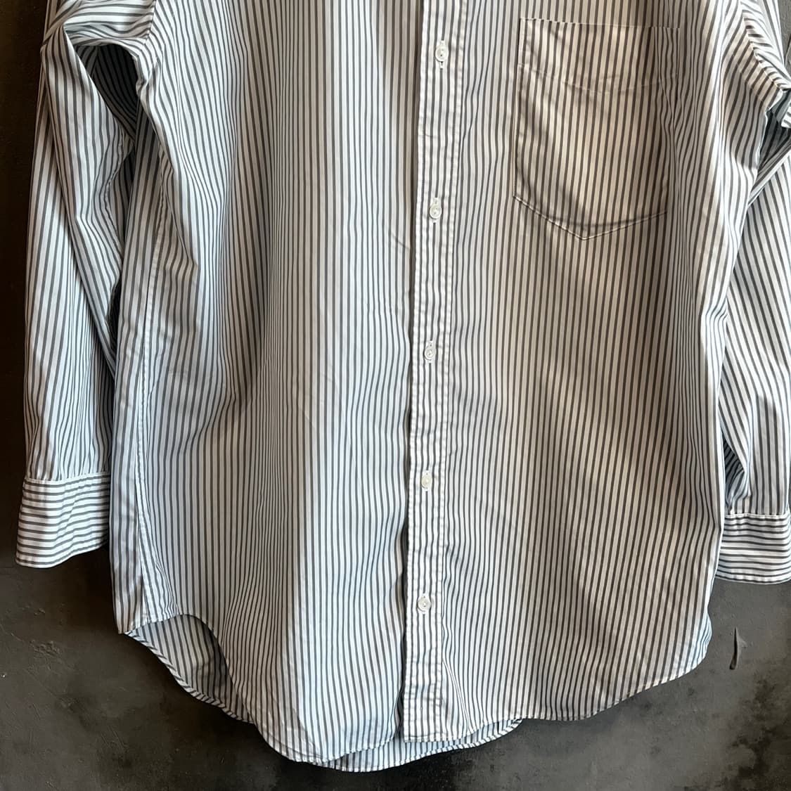 80s 이세이 미야케 스트라이프 오버 셔츠 상품이미지5