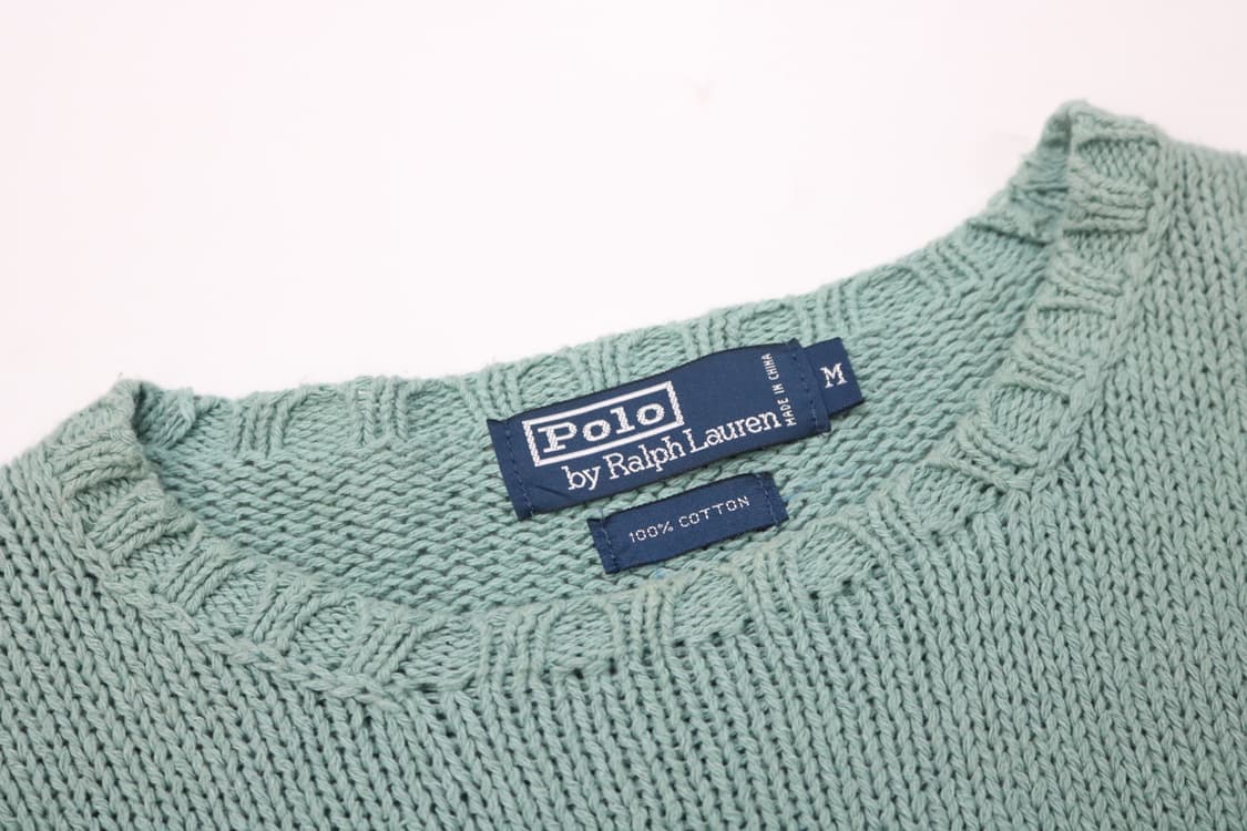 폴로 랄프로렌 민트 빈티지 포니 자수 코튼 니트 (M) 상품이미지4