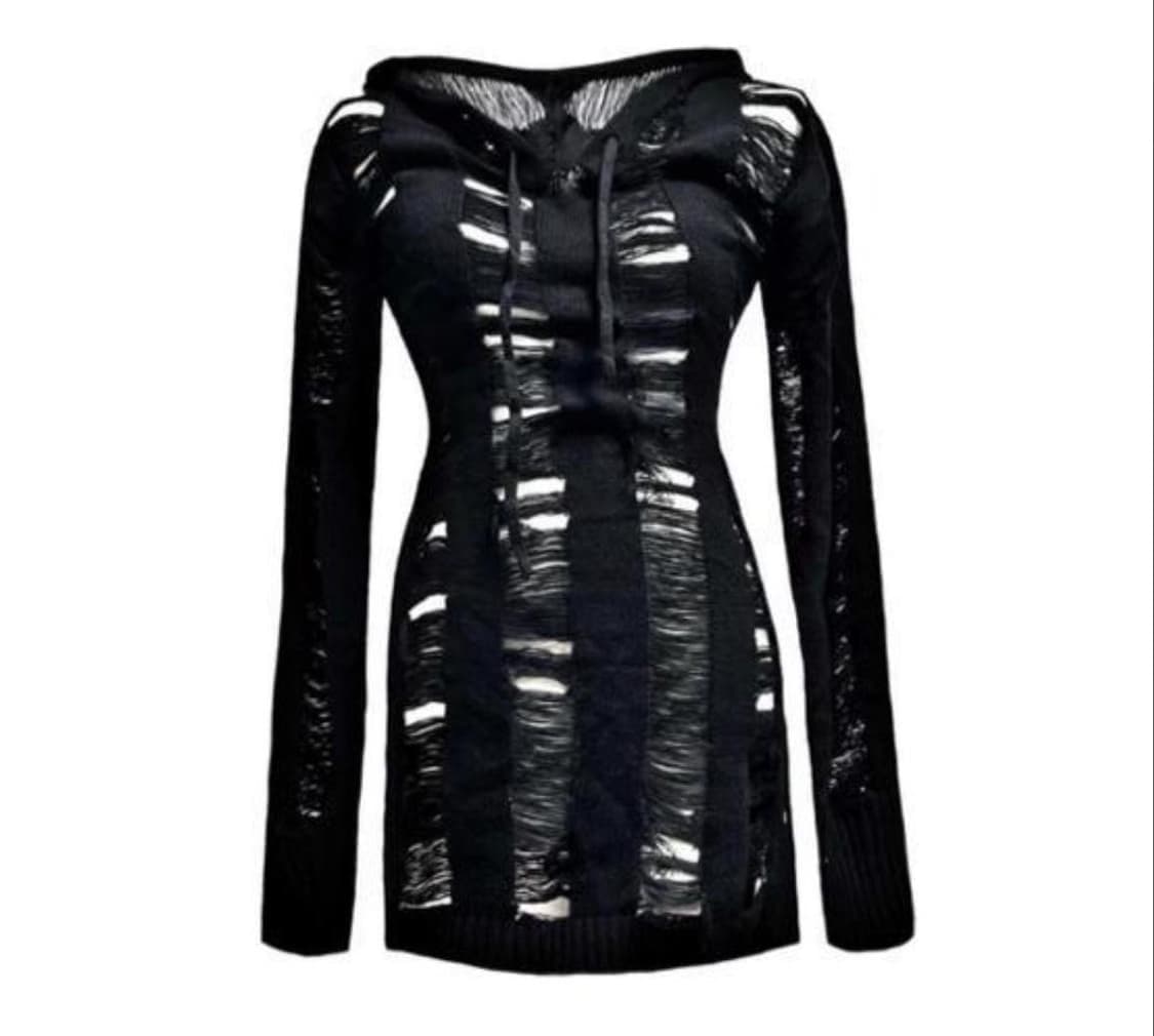 비엔프롬 후드 원피스 FROM BREAK 데미지 니트 프롬 브레이크 상품이미지1