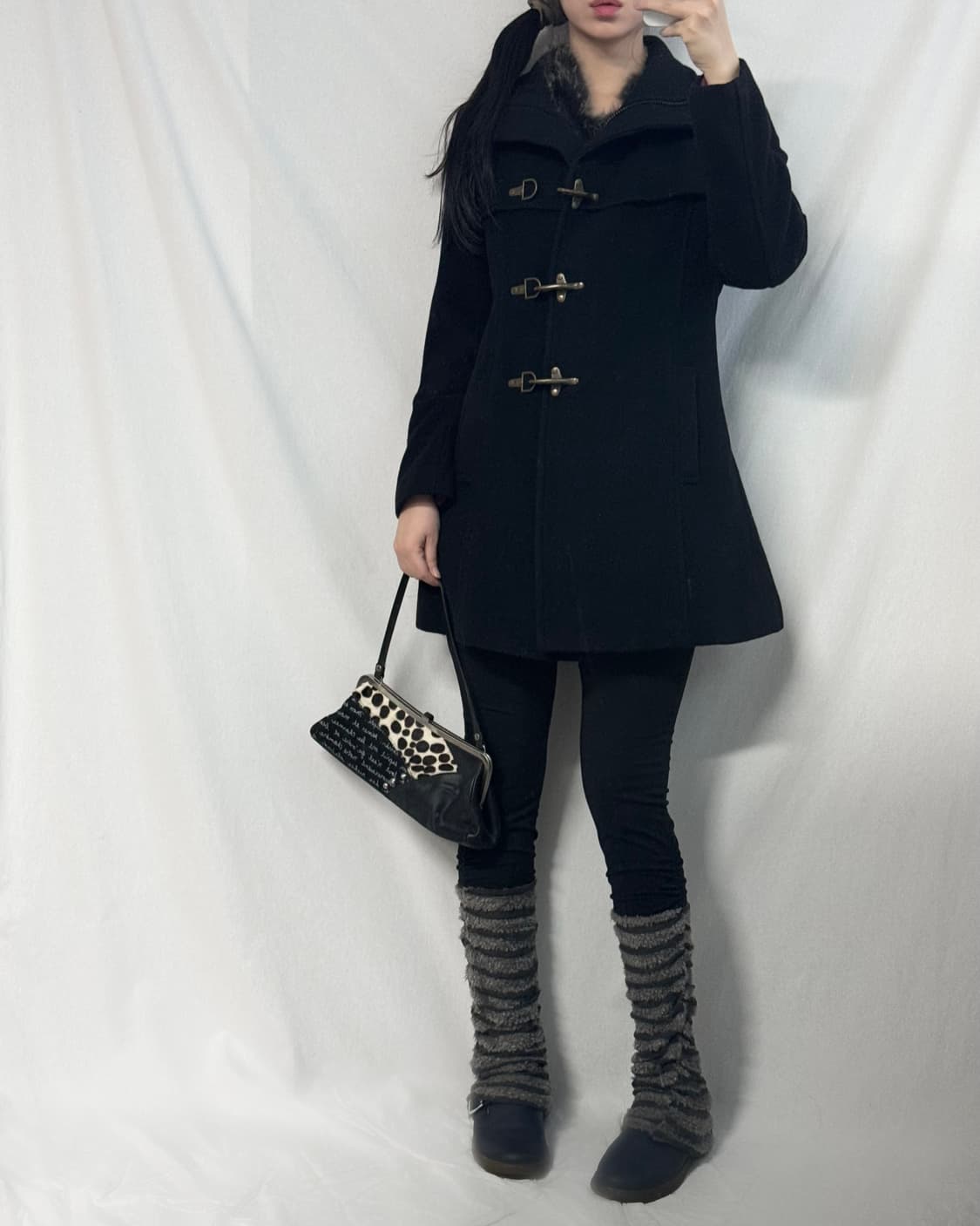 램스울 하이 넥 버클 코트 상품이미지6