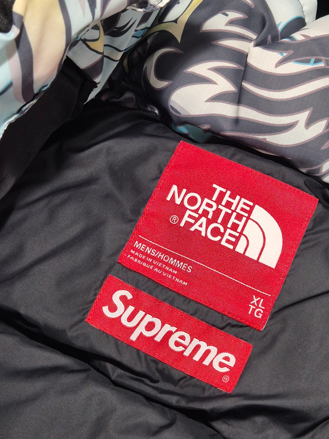 [XL] 노스페이스 X 슈프림 멀티컬러 드래곤 700 필 다운 패딩 상품이미지6