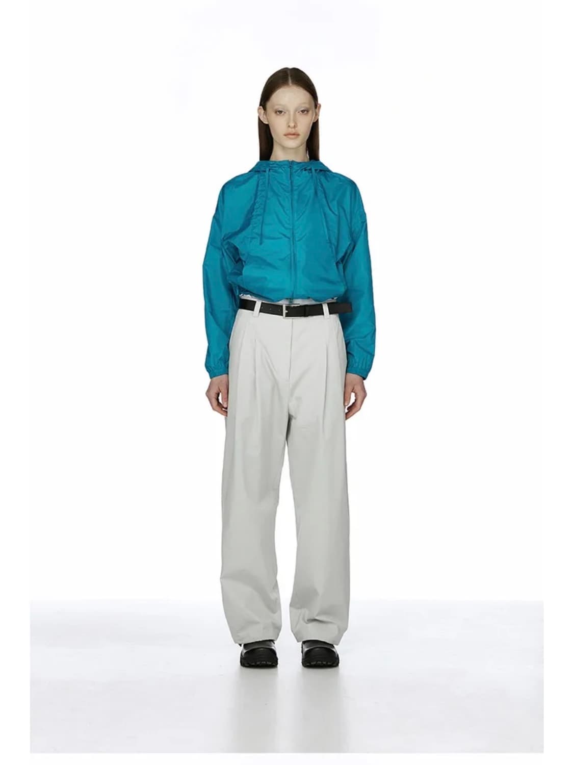 버뮬라 glossy hoodie anorak (blue green) 상품이미지1