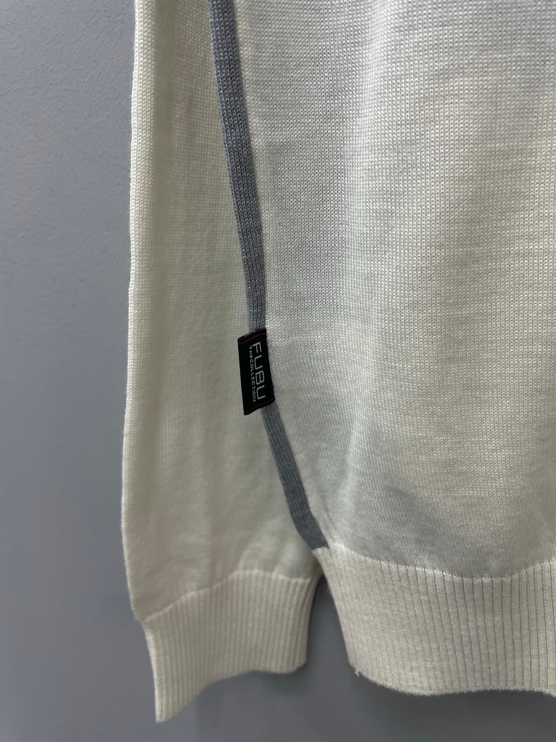 후부 90s 배색 아이보리 니트집업 H944 상품이미지7