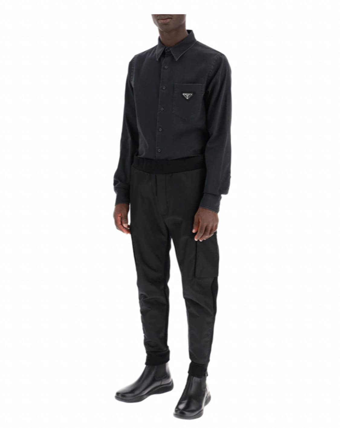 프라다 삼각로고 흑청 셔츠 19-20SS 42(105) 상품이미지2