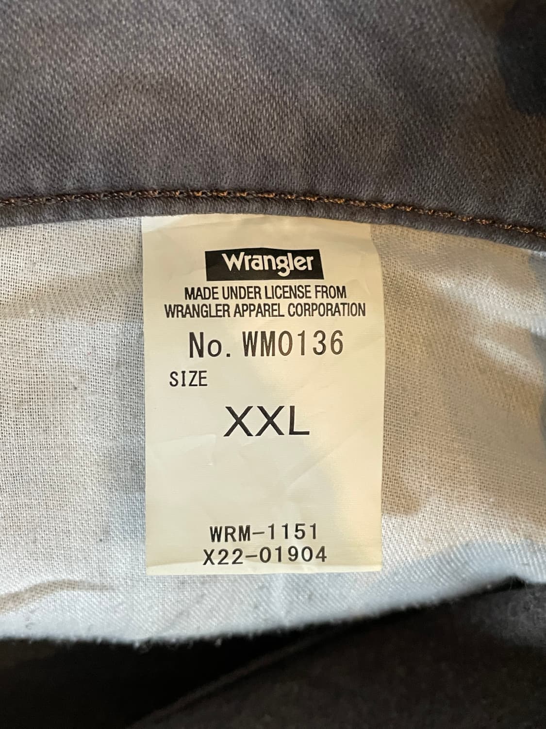 wrangler 랭글러 차콜 그레이 남성 바지 상품이미지3