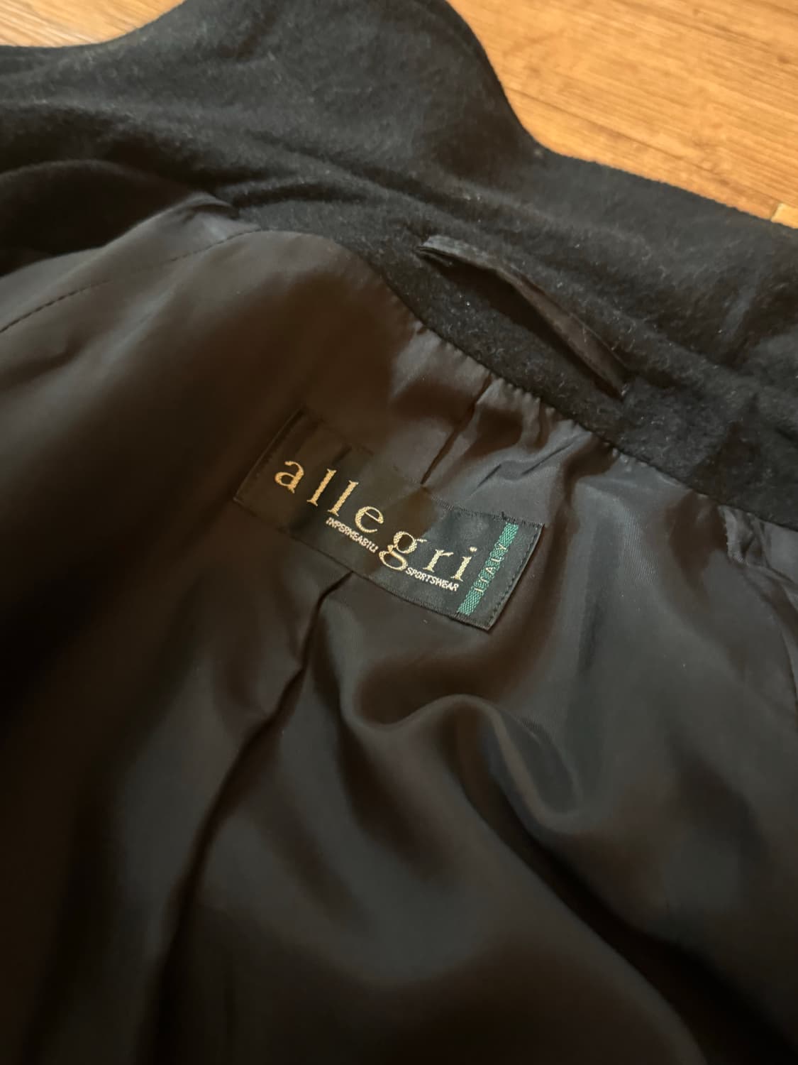 italy 알레그리 울 더블 스냅 코트 블랙 M-L 상품이미지4