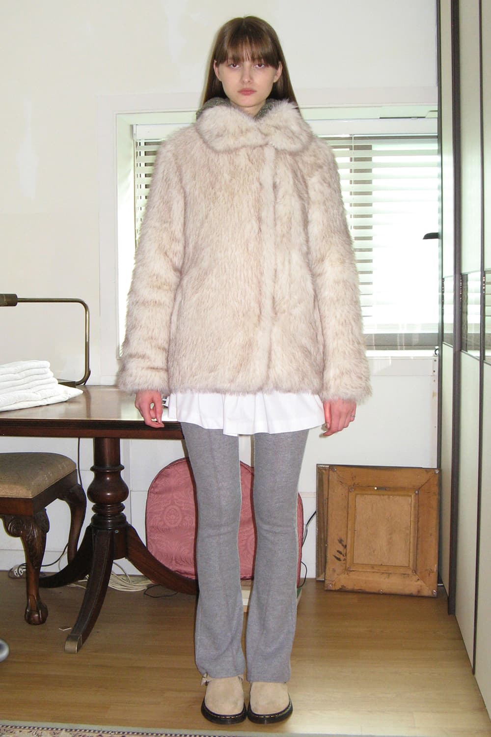 구함)시눈 Heavy Mix Fur Jacket (Ivory) 상품이미지2