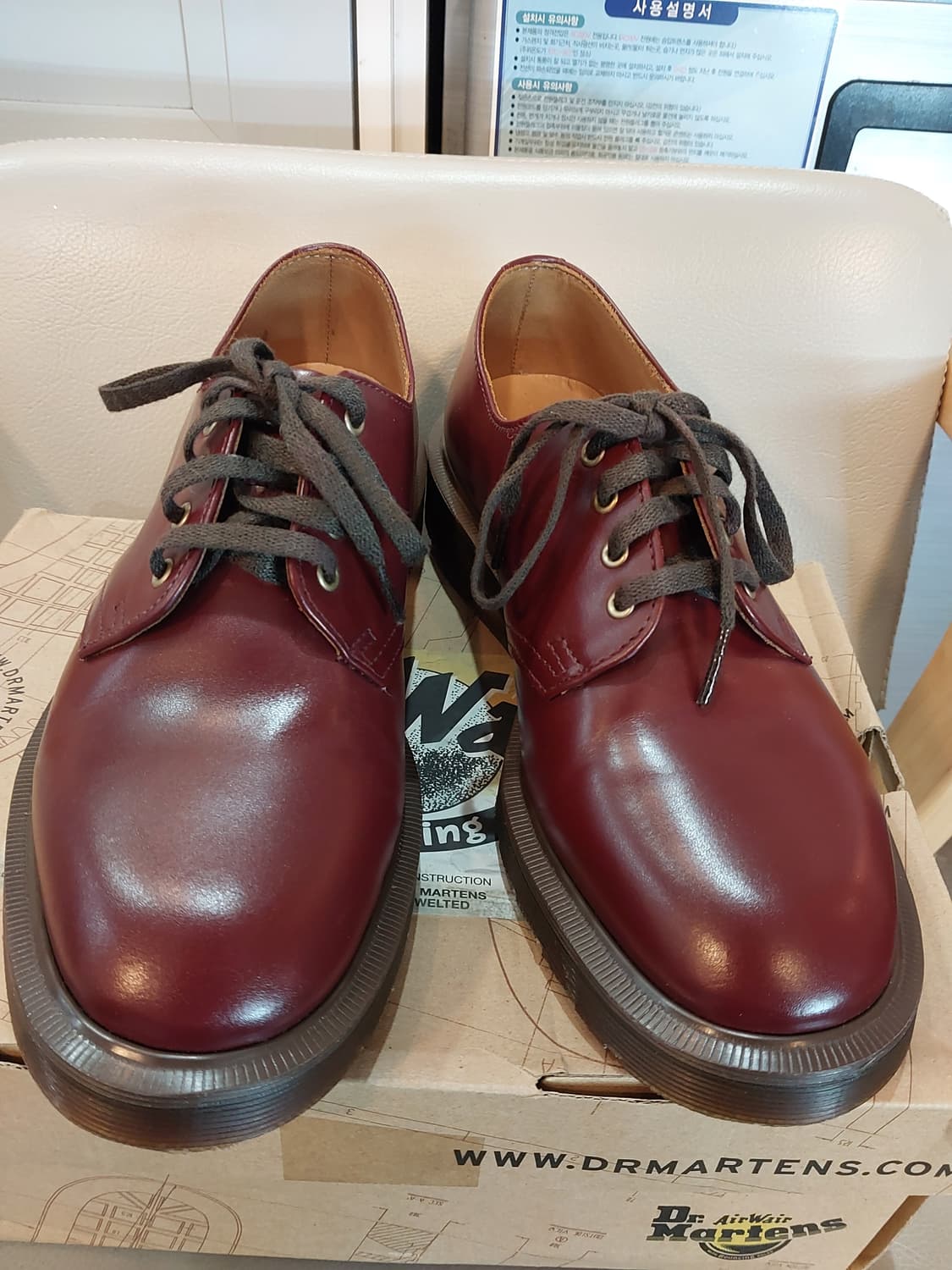 닥터마틴 4홀 스미스 옥스블러드 컬러 빈티지 스무스 더비슈즈 구두 상품이미지4