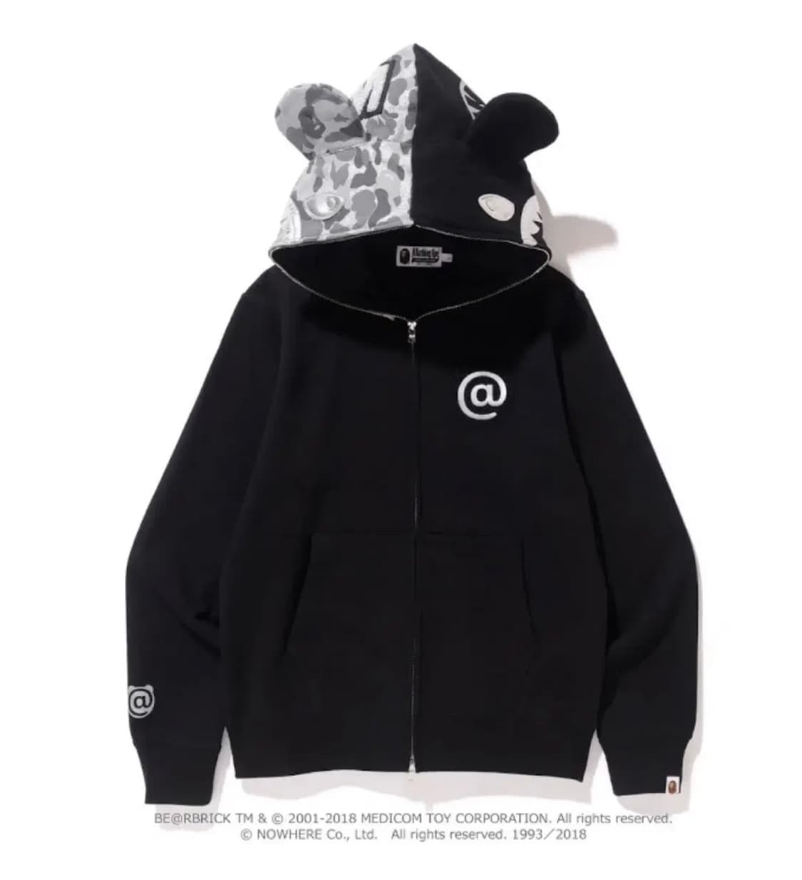 베이프 베어브릭 후드집업 상품이미지1