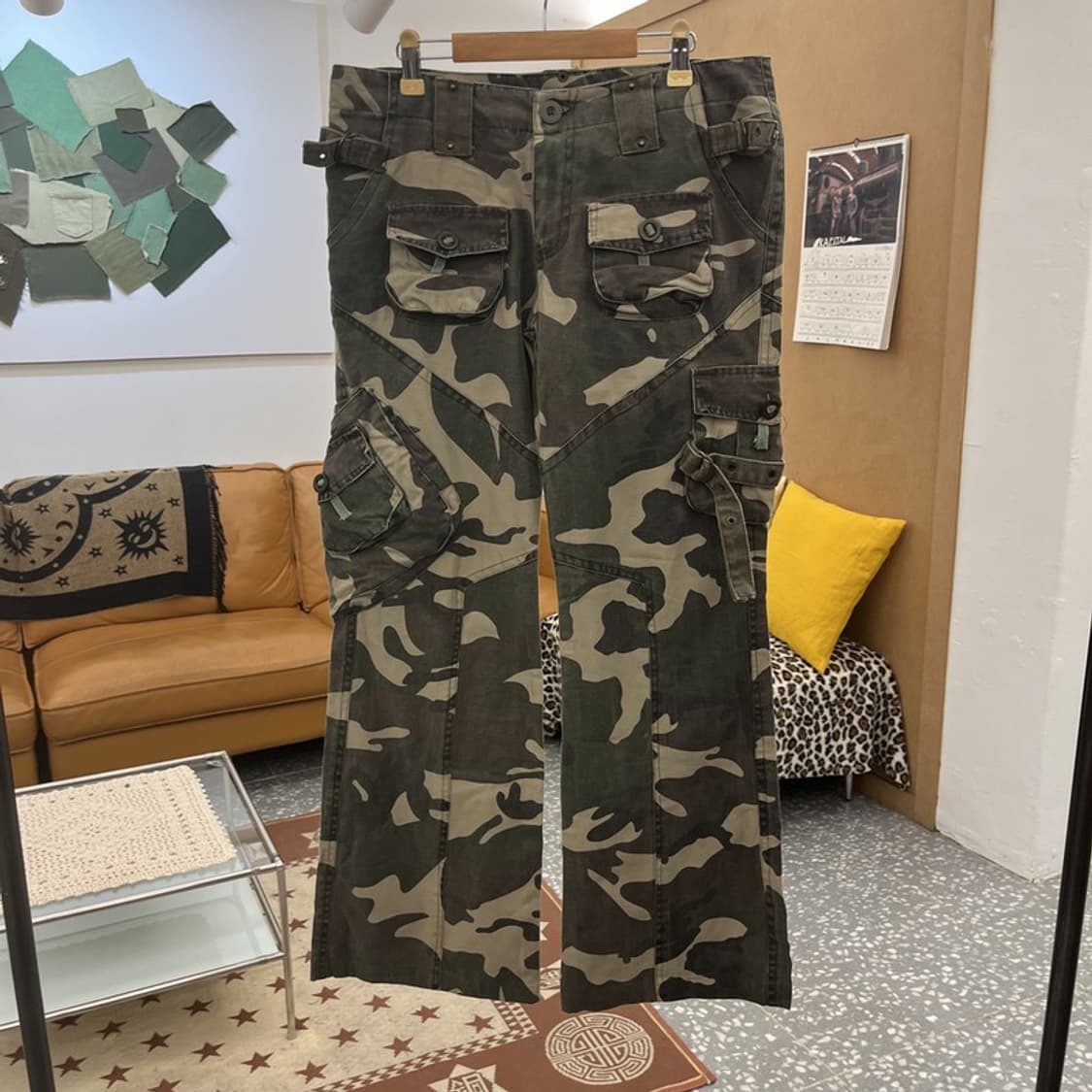 빈티지 스트릿 펑크 밀리터리 카모플라주 카고팬츠 L C10408 상품이미지3