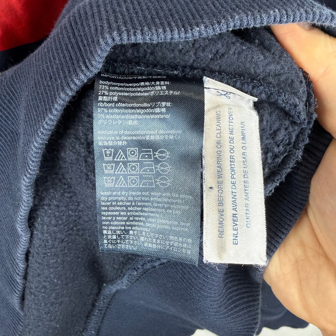 (무료배송)S) 타미힐피거 빅로고 맨투맨 네이비 상품이미지5