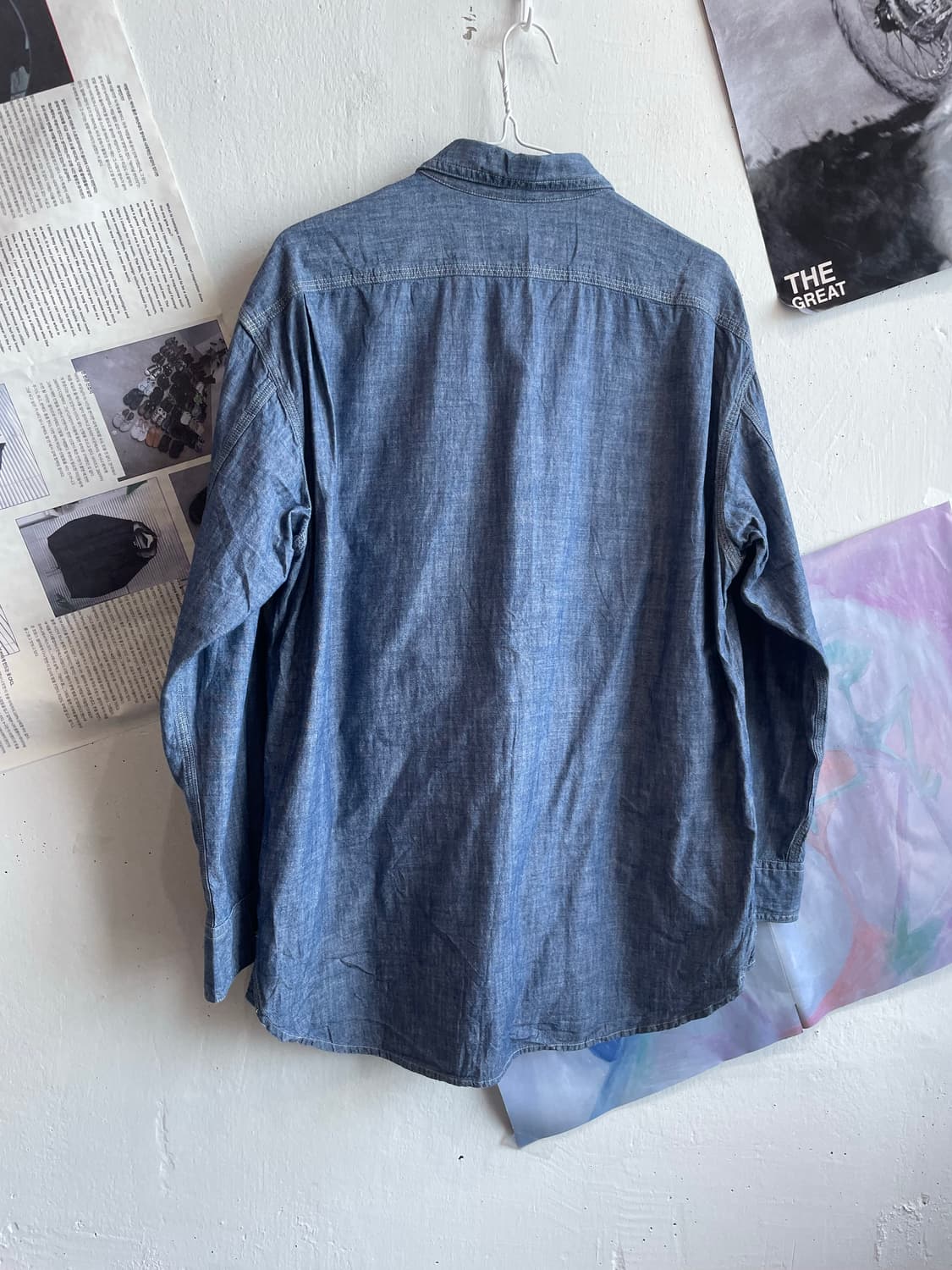 유니클로 JW앤더슨 샴브레이 셔츠  상품이미지3