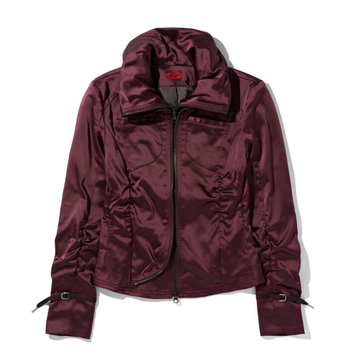 Moto zip jacket - burgundy 상품이미지1