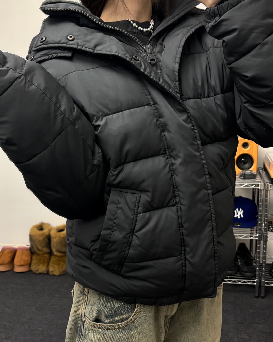 아베크롬비 덕다운 네이비 패딩 상품이미지2