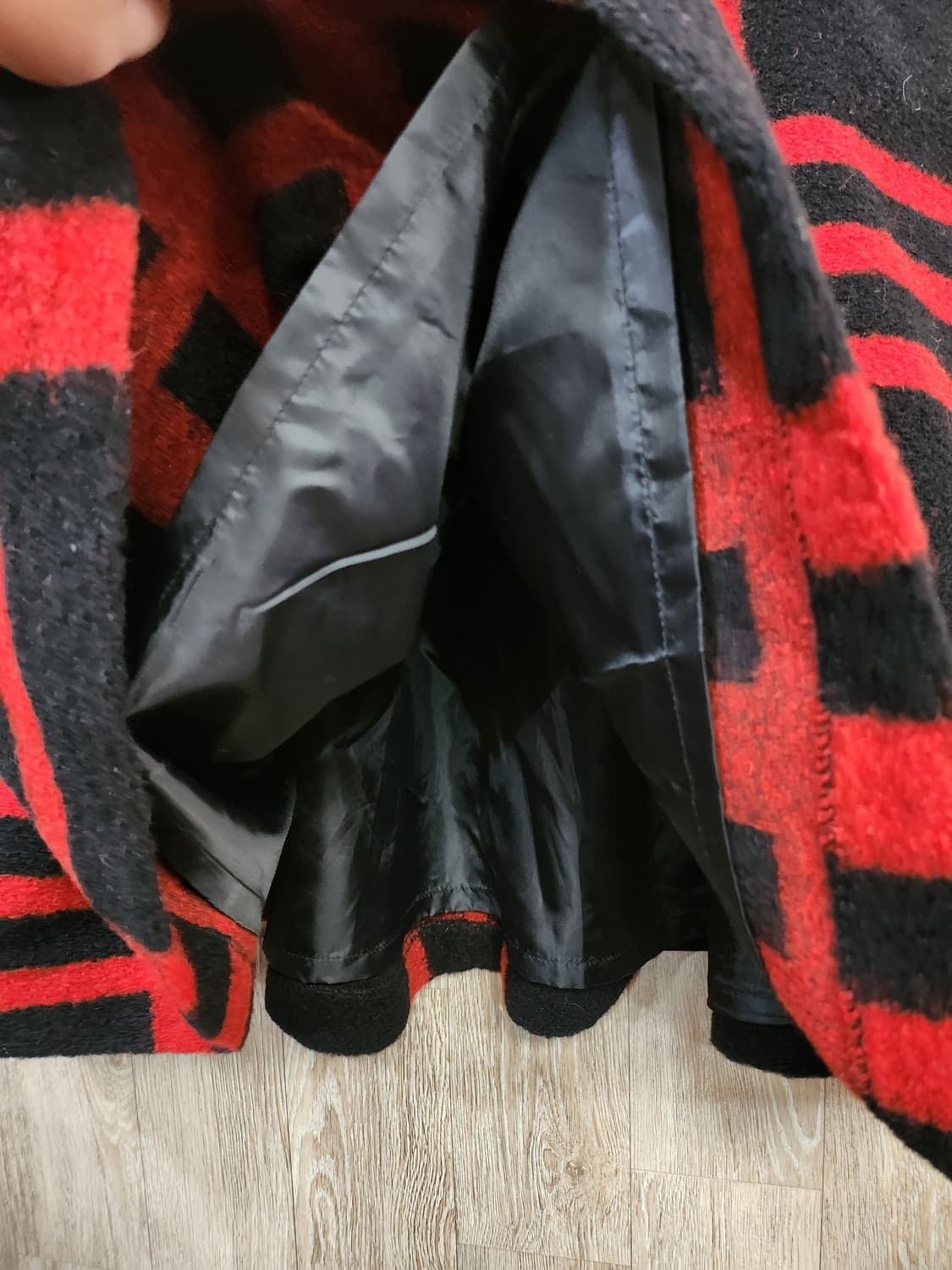 588) 나인 NAIN 레드/블랙 체크 플리츠 스커트 상품이미지5