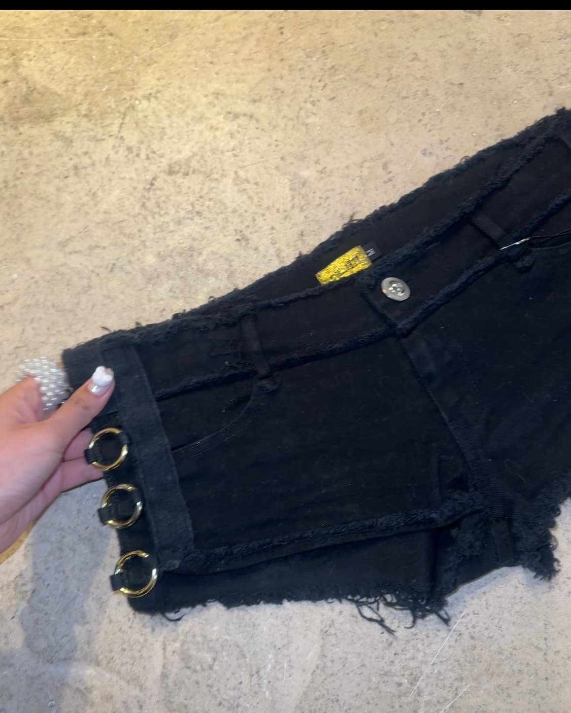 사이드 오링 갸루 핫팬츠 상품이미지6